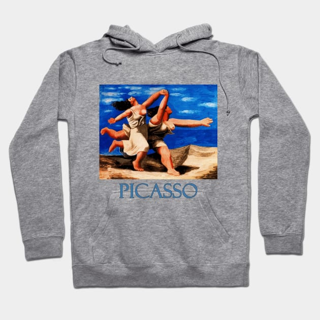 Two Women Running on the Beach (1922) by Pablo Picasso Hoodie by Naves